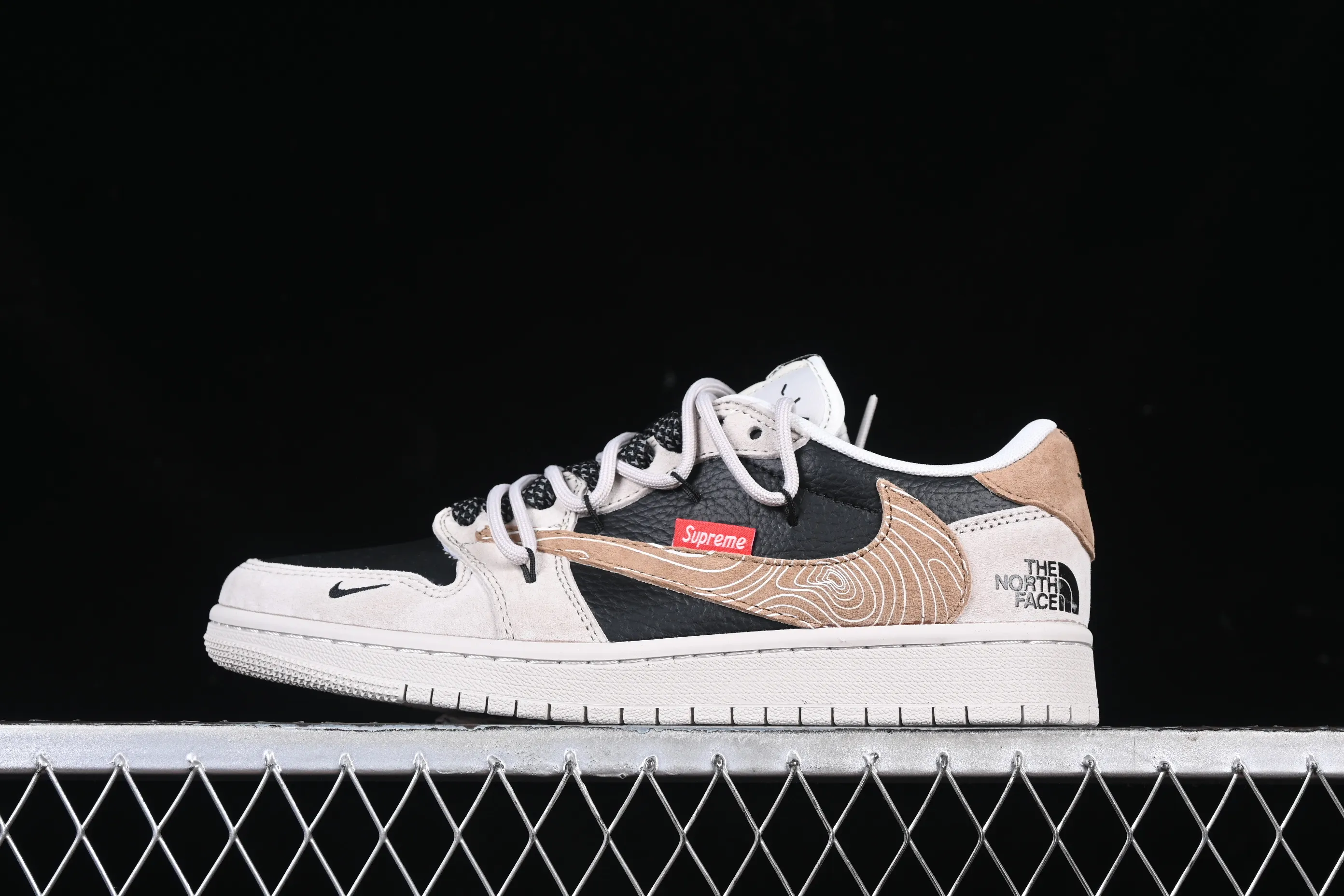 All categories Air Jordan Jordan series basketball shoes Air Jordan 1 Low High-end customized low-top sneakers Travis Scott x Fragment Design x Air Jordan 1 Low OG SP AJ1 Joe 1 North Face joint corrugated hook drawstring low-top cultural casual sneakers XS3186-200